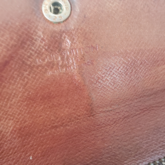 LOUIS VUITTON LV Vintage Sarah Envelope Wallet Leather Large Clutch Brown - Picture 4 of 13